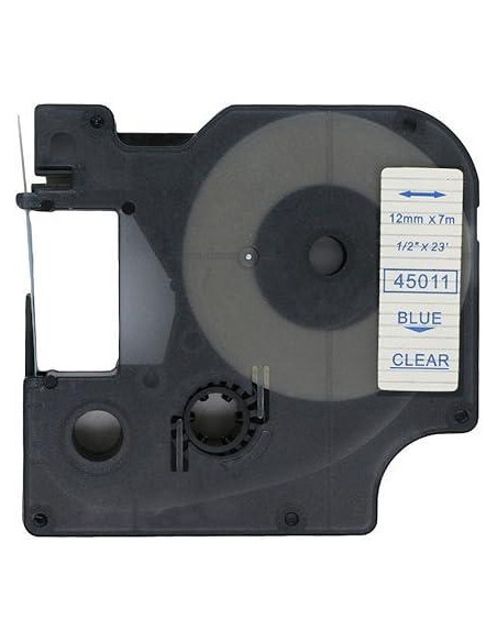 CINTA ROTULAR COMPATIBLE DYMO D1 12 mm x 7m TRANSPARENTE