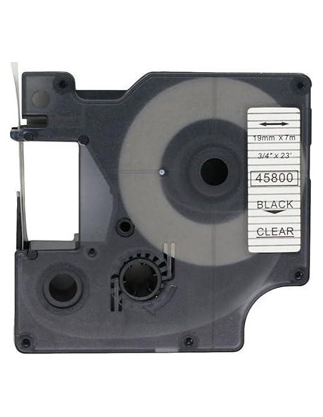 CINTA ROTULAR COMPATIBLE DYMO D1 19 mm x 7m TRANSPARENTE