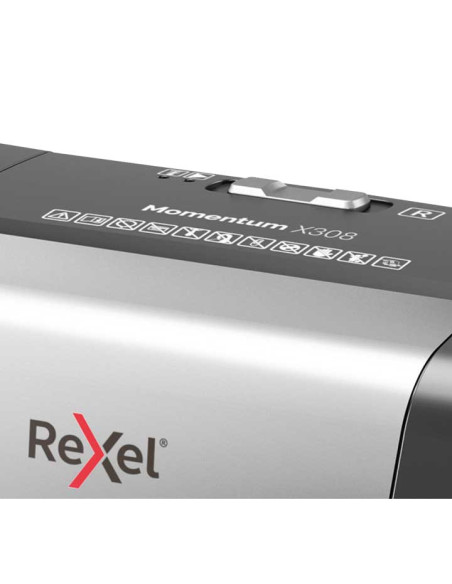 DESTRUCTORA REXEL MOMENTUM X308 8h CONFETI Nvseg3 - particula 5x42mm dep15L