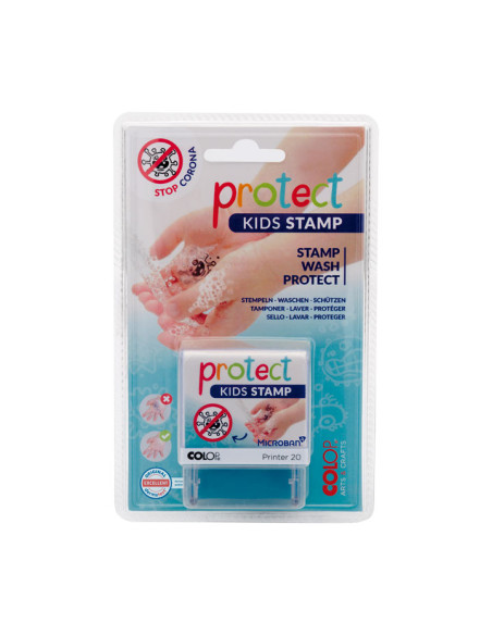 COLOP SELLO PRINTER 20 PROTECT KIDS 190X120MM NEGRO BLISTER