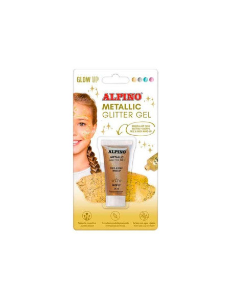 BLÍSTER MAQUILLAJE ALPINO METALLIC GLITTER GEL 14ml