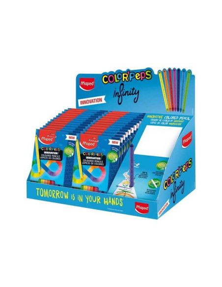 CAJA 12 LÁPICES DE COLORES MAPED "COLOR`PEPS INFINITY" FORMATO EXPOSITOR