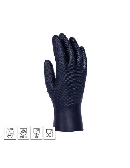 CAJA 50 GUANTES DE SEGURIDAD DESECHABLES "UNIGRIP BK"