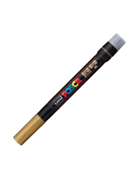 POSCA MARCADOR  PCF-350 NO PERMANENTE PUNTA ACRÍLICA ESTILO PINCEL ORO