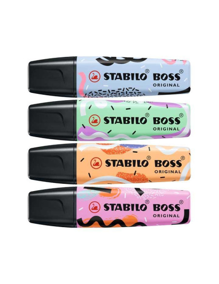 MARCADOR FLUOR STABILO BOSS 70 BY JU SCHNEE PASTEL SURTIDO BOMBONERA de 30