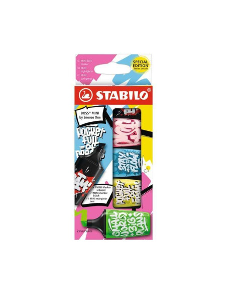 ESTUCHE 5 MARCADORES STABILO BOSS ORIGINAL MINI BY SNOOZE ONE