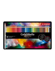 ESTUCHE METAL 36 LÁPICES COLORES STABILO CARBOTHELLO ARTY
