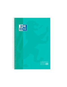 BLOC OXFORD SCHOOL EUBOOK 4 microtapa EXTRA A5 120h CUADRIC5x5 90g ICE MINT 50 hjs GRATIS