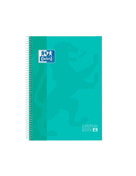 BLOC OXFORD SCHOOL EUBOOK 4 microtapa EXTRA A5 120h CUADRIC5x5 90g ICE MINT 50 hjs GRATIS