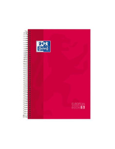 OXFORD CUADERNO CLASSIC EUROPEANBOOK 5 MICROPERFORADO 120H 50 GRATIS A4 5X5 TAPA EXTRADURA ROJO
