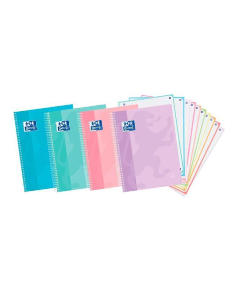 CUADERNO OXFORD "EUROPEANBOOK 10 TOUCH" A4+ 150h COLORES PASTEL
