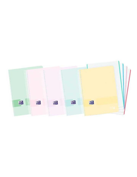 OXFORD CUADERNO EUROPEANBOOK 4 LIVE&GO A6 120H 5X5 TPLÁSTICO OPACO CSURTIDOS PASTEL