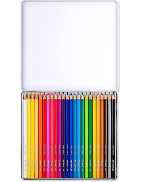 CAJA DE METAL 24 LÁPICES STAEDTLER COLOR 146C DESIGN JOURNEY