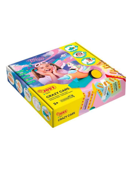 PLASTILINA JOVI JOVITECH CRAZY CARS FANTASY KIT 6x pastilla plastilina surtido de 50g   2x barritas plastilina de 15g 3x modelad