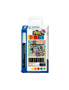 ESTUCHE 6 ROTULADORES STAEDTLER LUMOCOLOR PAINT MARKER