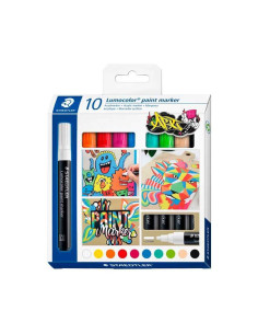 ESTUCHE 10 ROTULADORES STAEDTLER LUMOCOLOR PAINT MARKER