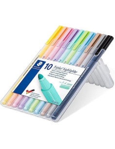ESTUCHE 10 ROTULADORES STAEDTLER TRIPLUS HIGHLIGHTER PASTEL & VINTAGE 2