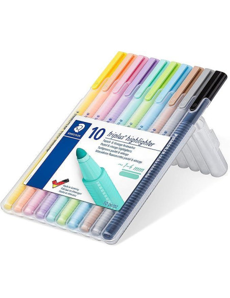 MARCADOR FLUOR STAEDTLER 362 TRIPLUS TEXTSURFER PASTEL&VINTAGE BOX DE 10
