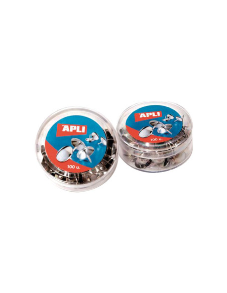 CAJA 100 CHINCHETAS APLI NIQUELADAS 10mm
