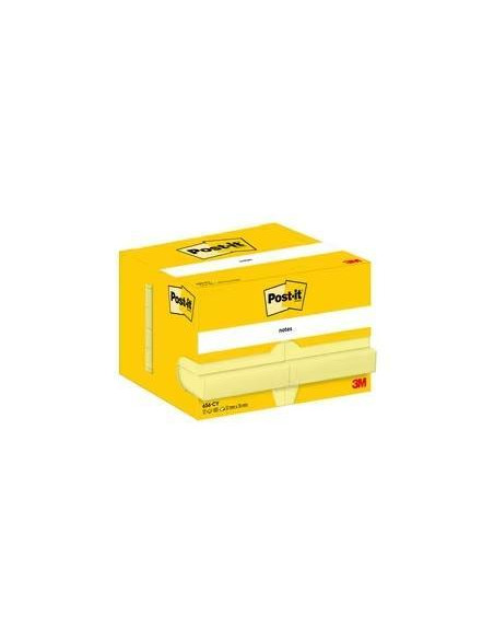 POST-IT BLOC NOTAS ADHESIVAS 656 100H 51X76 CANARY YELLOW PAQUETE 12 UD