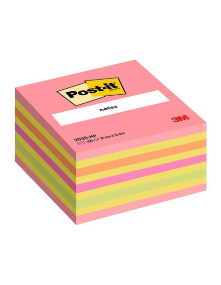 CUBO 450h NOTAS POST-IT REPOSICIONABLES 76x76mm ROSA NEÓN