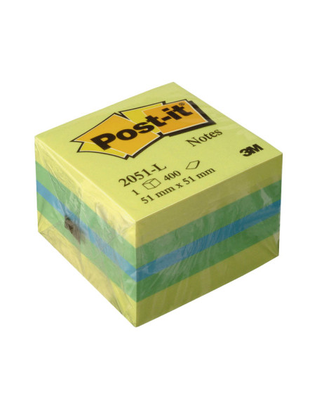 MINICUBO 400h NOTAS POST-IT REPOSICIONABLES 51x51mm