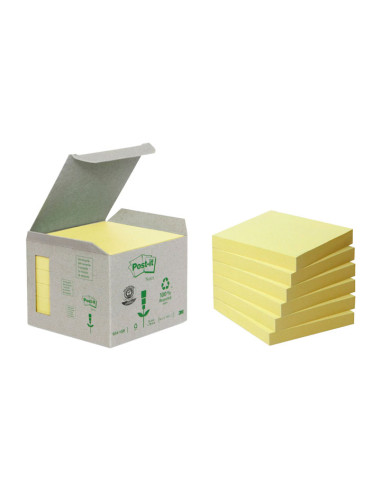 CAJA 6 BLOCS NOTAS POST-IT ECOLÓGICAS 76x76mm