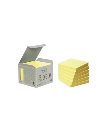 CAJA 6 BLOCS NOTAS POST-IT ECOLÓGICAS 76x76mm