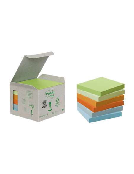 CAJA 6 BLOCS NOTAS POST-IT REPOSICIONABLES RAINBOW 76x76mm