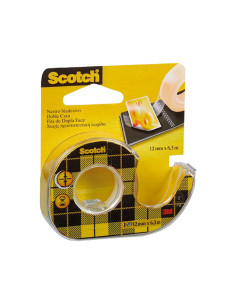 CINTA ADHESIVA SCOTCH DOBLE CARA 12mm x 6m CON DISPENSADOR