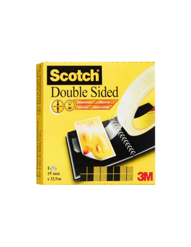 CINTA ADHESIVA SCOTCH DOBLE CARA 665 19mm x 33m