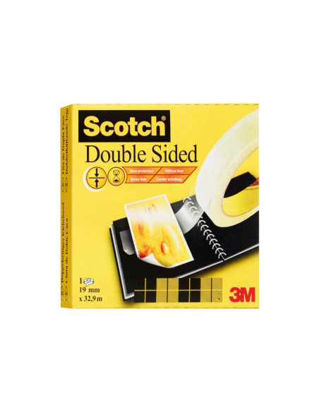 CINTA ADHESIVA SCOTCH DOBLE CARA 665 19mm x 33m