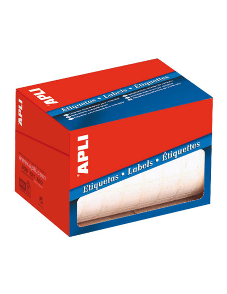 APLI ETIQUETAS PARA PRECIOS 34X67MM ESCRITURA MANUAL CROMOS ROLLO DE 600 BLANCO