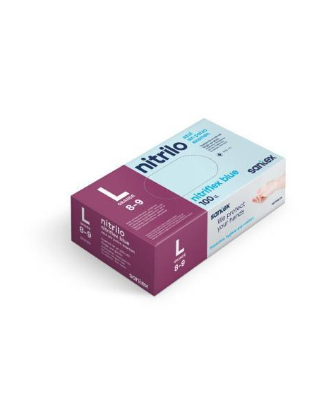 CAJA 100 GUANTES DE NITRILO TALLA L