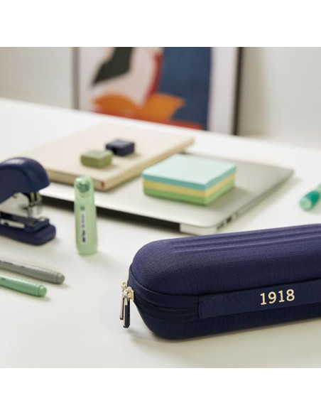 MILAN PORTATODO OVALADO SEMIRRÍGIDO SERIE 1918 AZUL MARINO