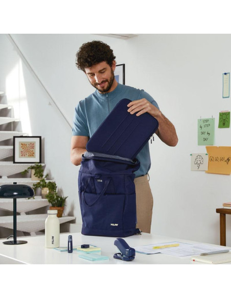 MILAN FUNDA PARA ORDENADOR PORTÁTIL 14 SEMIRRÍGIDA SERIE 1918 AZUL MARINO
