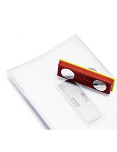 CAJA 10 FUNDAS PORTANOMBRES DURABLE CLICK FOLD IMÁN 40x75mm 2