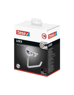 SOPORTE PORTARROLLOS WC TESA LOXX SIN TAPA AUTOADHESIVO CROMADO 2