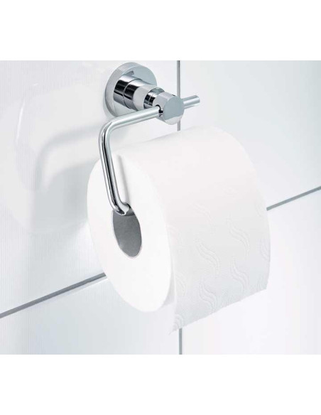 SOPORTE PORTARROLLOS WC TESA LOXX SIN TAPA AUTOADHESIVO CROMADO