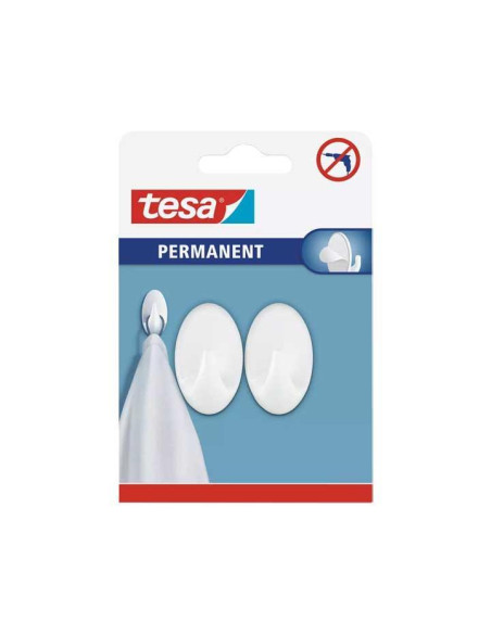 BLÍSTER 2 GANCHOS TESA PERMANENTES OVAL S
