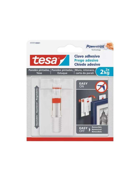 BLÍSTER 2 CLAVOS AJUSTABLES TESA PARA PAREDES PINTADAS 2kg