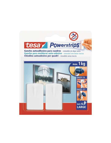BLÍSTER 2 GANCHOS TESA POWERSTRIPS® CUADROS