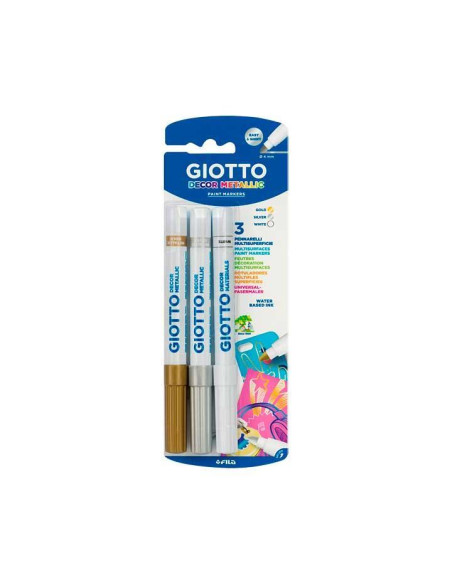 BLÍSTER 3 ROTULADORES GIOTTO DECOR METAL