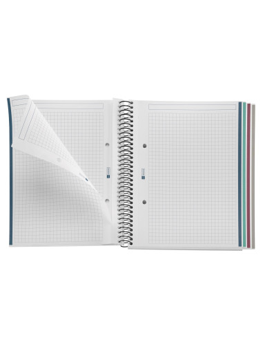 CUADERNO MIQUEL RIUS NOTEBOOK 4 A5 CARTÓN RECICLADO 5x5mm