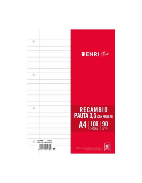 RECAMBIO 100H ENRI A4 PAUTA 35 CON MARGEN