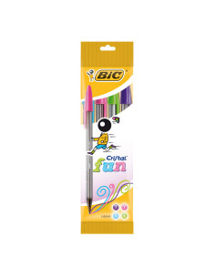 PACK 4 BOLÍGRAFOS BIC CRISTAL FUN