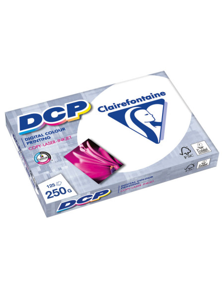 PAQUETE 125h PAPEL CLAIREFONTAINE DCP 250gr A4