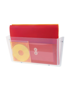 EXPOSITOR MURAL DEFLECTO   IRROMPIBLE A4 1 COMPARTIMENTO