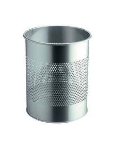 PAPELERA METÁLICA DURABLE PERFORADA 15L