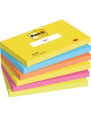 PACK 6 BLOCS DE NOTAS POST-IT ENERGETIC 76x127mm